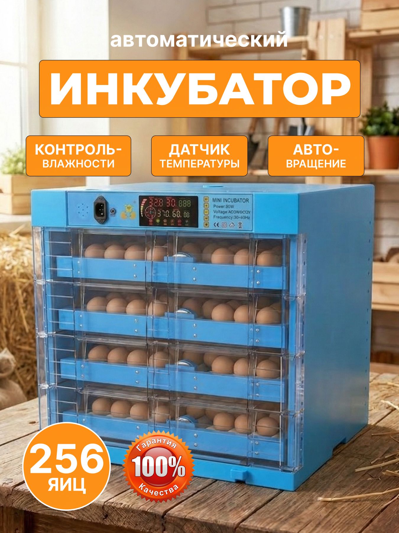 Инкубатордля256яицсиний