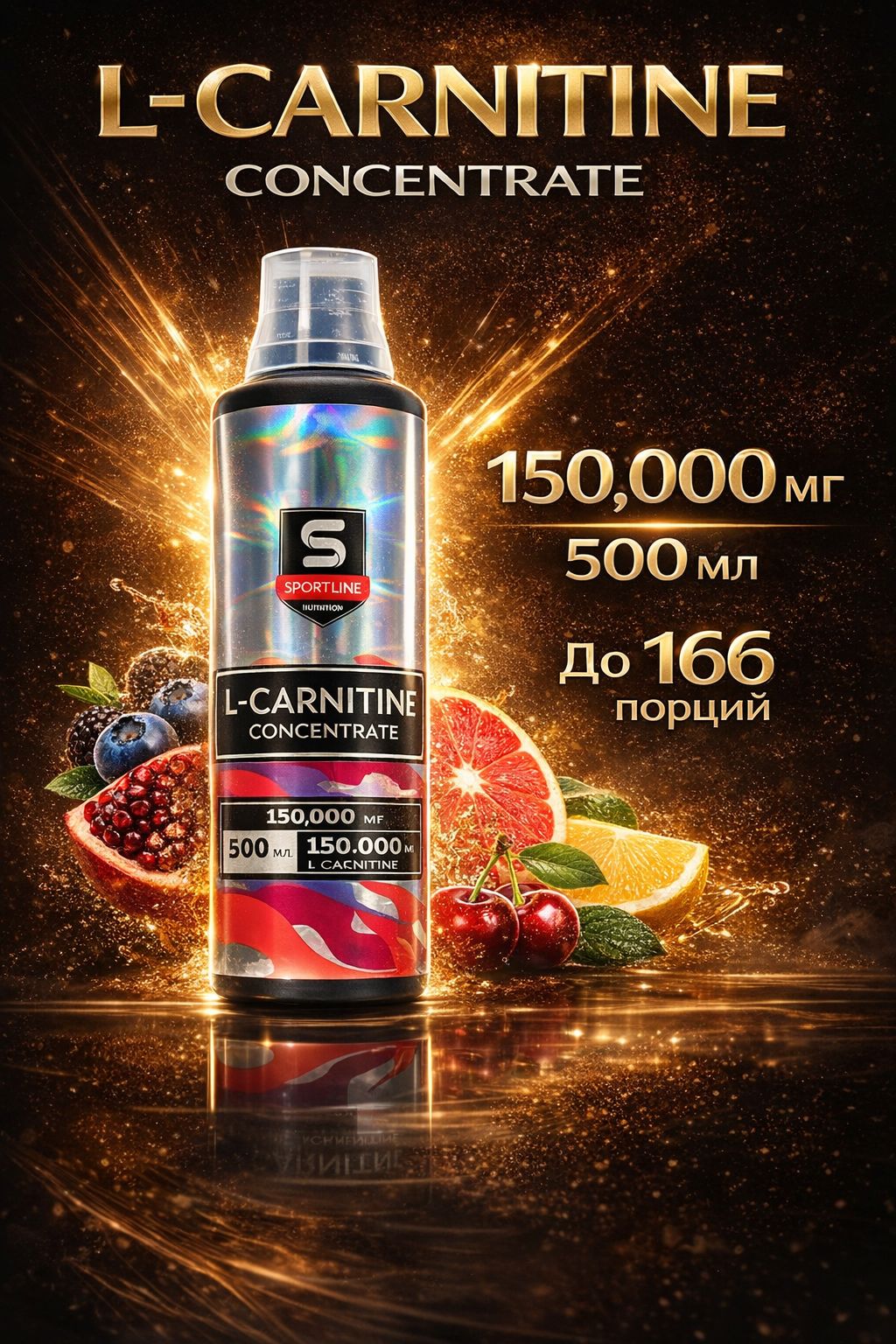 L-   SportLine Concentrate 150.000mg 500ml () L -Carnitine   OZON    (224796121)