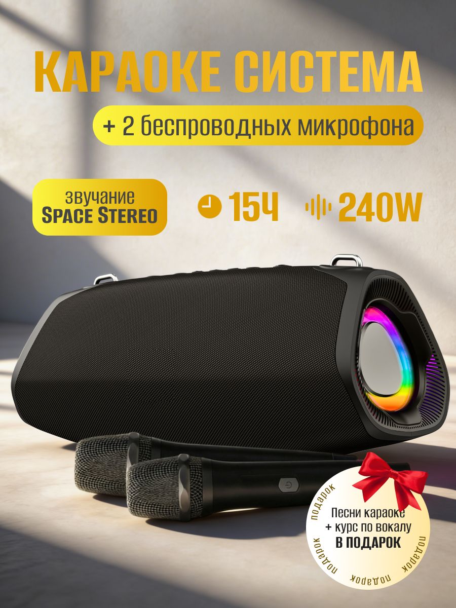Караокесистемасдвумямикрофонами,240W