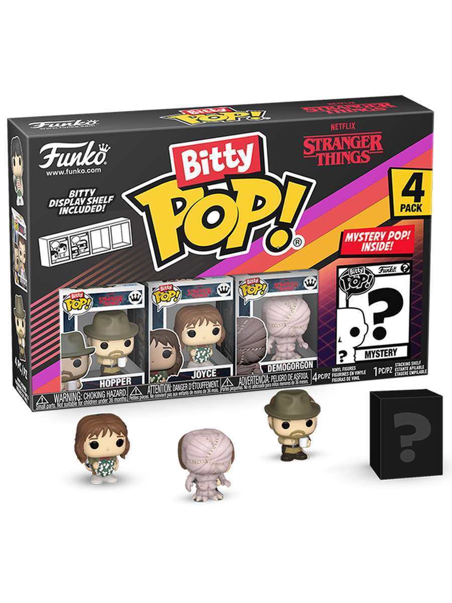 Фигурка Funko Bitty POP! Stranger Things SZN1 Hopper+Joyce+Demogorgon ...