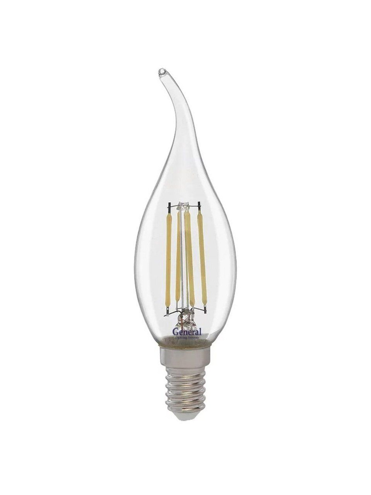 Лампа светодиодная General Lighting Systems Филамент E14, 10 Вт, свеча на ветру, 4500 К, нейтральный #1