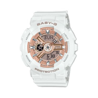 Casio Часы наручные Наручные G-Shock Baby-G BA-110X-7A1 Бело-Розово-Золотые Аналогово-Цифровые Женские #1