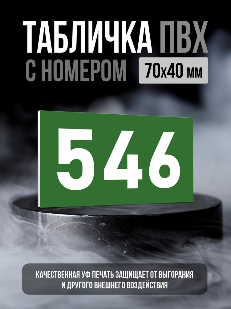 Табличка с номером 546, 7х4 см, ПолиЦентр #1