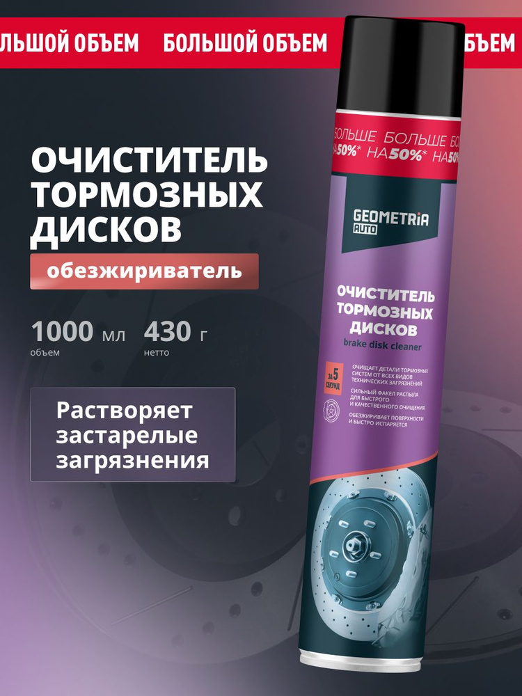 Очиститель тормозных дисков GEOMETRIA, 1 л / 6008 #1