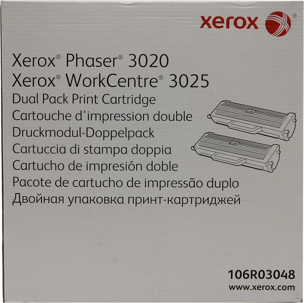 Тонер-картридж XEROX 106R03048 Phaser 3020/WC 3025 (о) 1.5K упаковка 2шт. #1