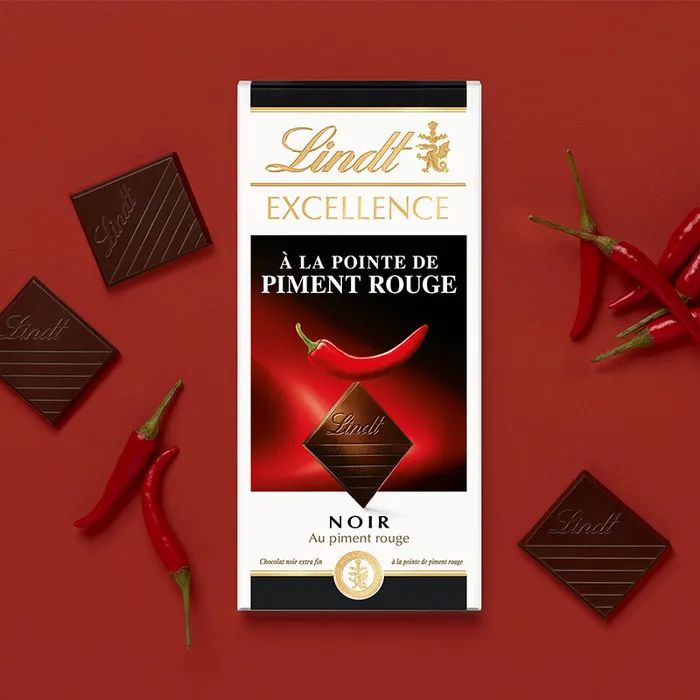 Шоколад Lindt Excellence темный с красным перцем чили 100г. (Франция)  #1
