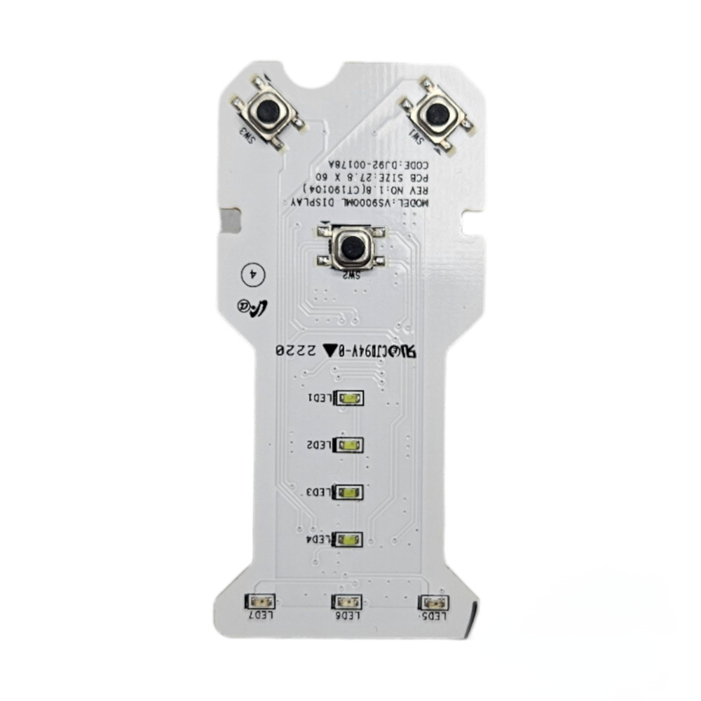 Плата управления с кнопками и светодиодной индикацией для пылесоса ...