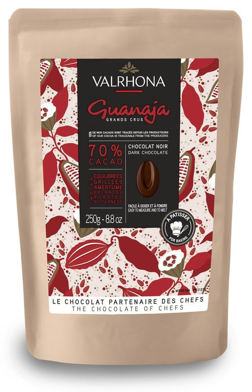 Чипсы Valrhona Guanaja из темного шоколада, 2x250г #1