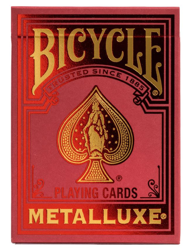 Карты игральные Bicycle Metalluxe red #1