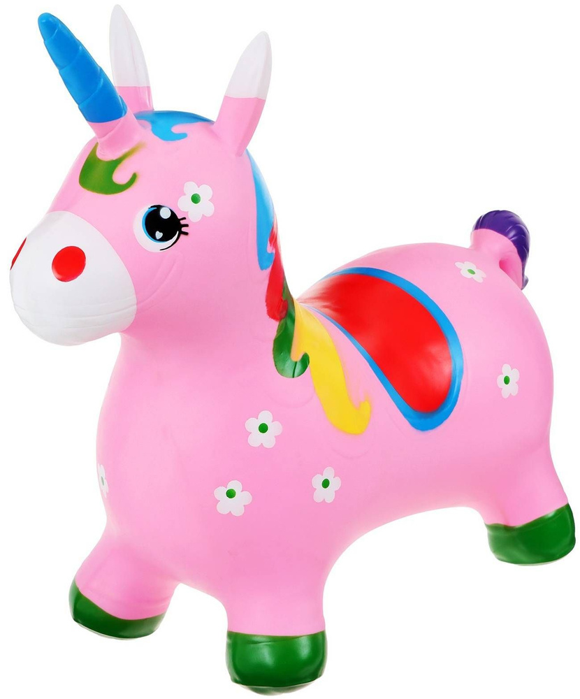 Детский попрыгун "Единорог", развивающая игрушка-тренажер для подвижных ...