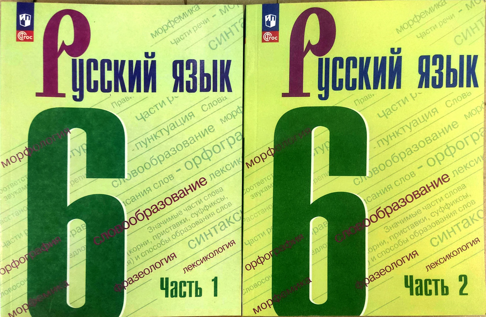 Русский язык. 6 класс. Учебник. В 2х частях. 2023. Ладыженская Т.А ...