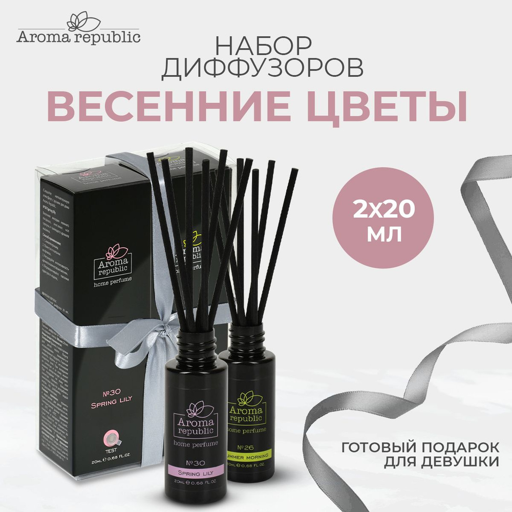 Подарочный набор парфюмов с палочками №3 Black Edition (2 шт по 20 мл - №26, №30) в коробке ПЭТ AROMA #1