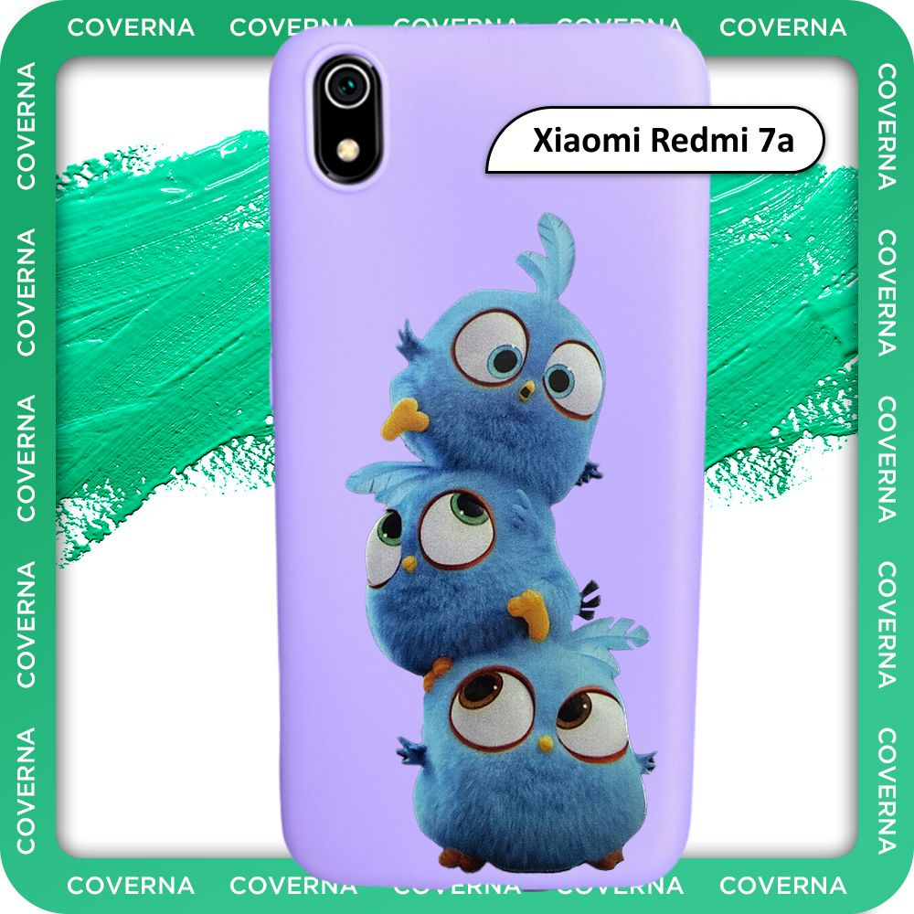 Чехол силиконовый с рисунком Angry Birds на Xiaomi Redmi 7A, для Редми ...