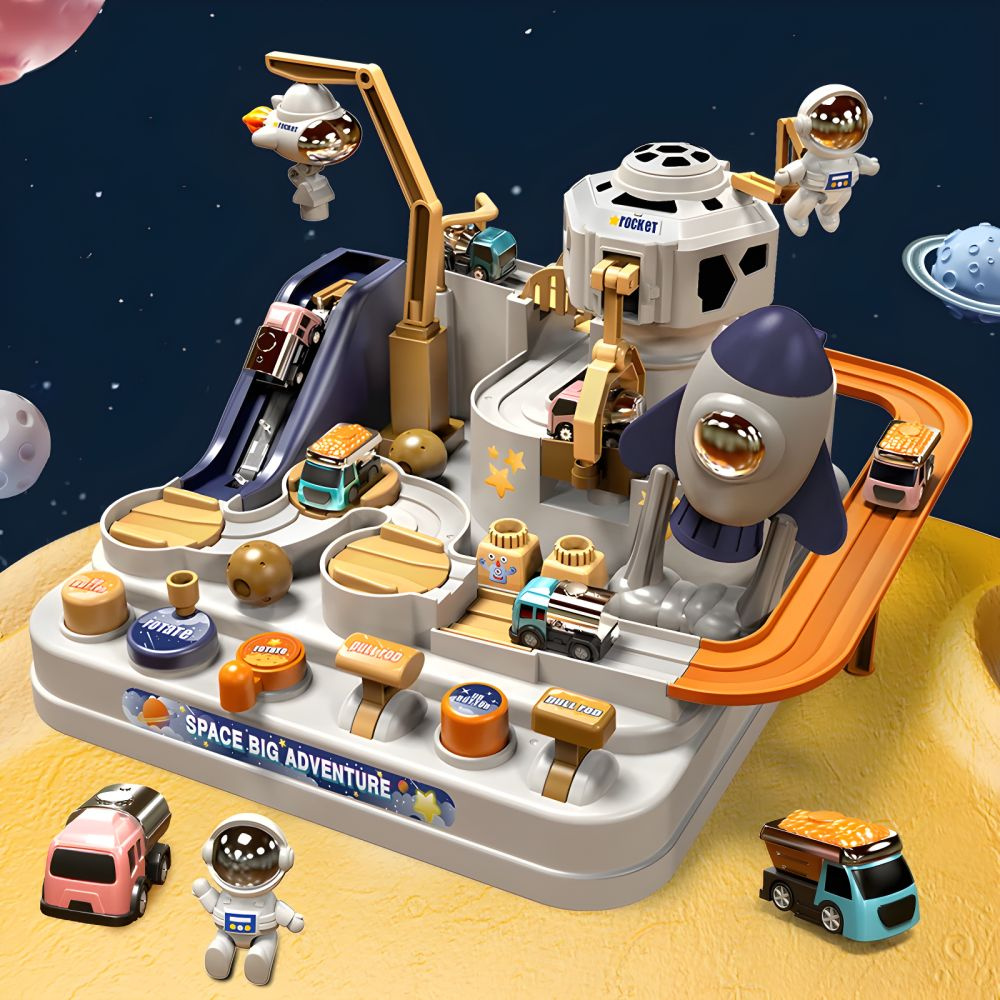 Детская гоночная трасса, автомобильная приключенческая игрушка, космический корабль, головоломка, городской #1