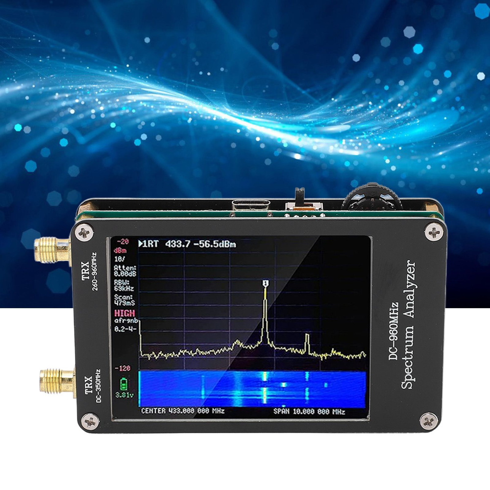 Анализатор спектра MF HF VHF UHF, вход 4 режима, 2.8-дюймовый сенсорный ...