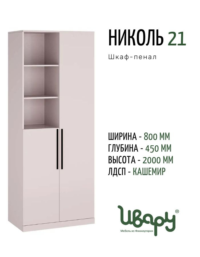 Шкаф в гостиную, Николь 21 Стеллаж, Ивару #1