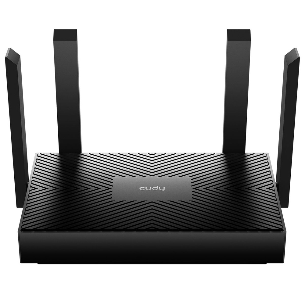 Роутер CUDY WR1500, двух-диапазонный Wi-Fi 2,4Ггц / 5Ггц, 4 гигабитных  порта Ethernet, 4 антенны