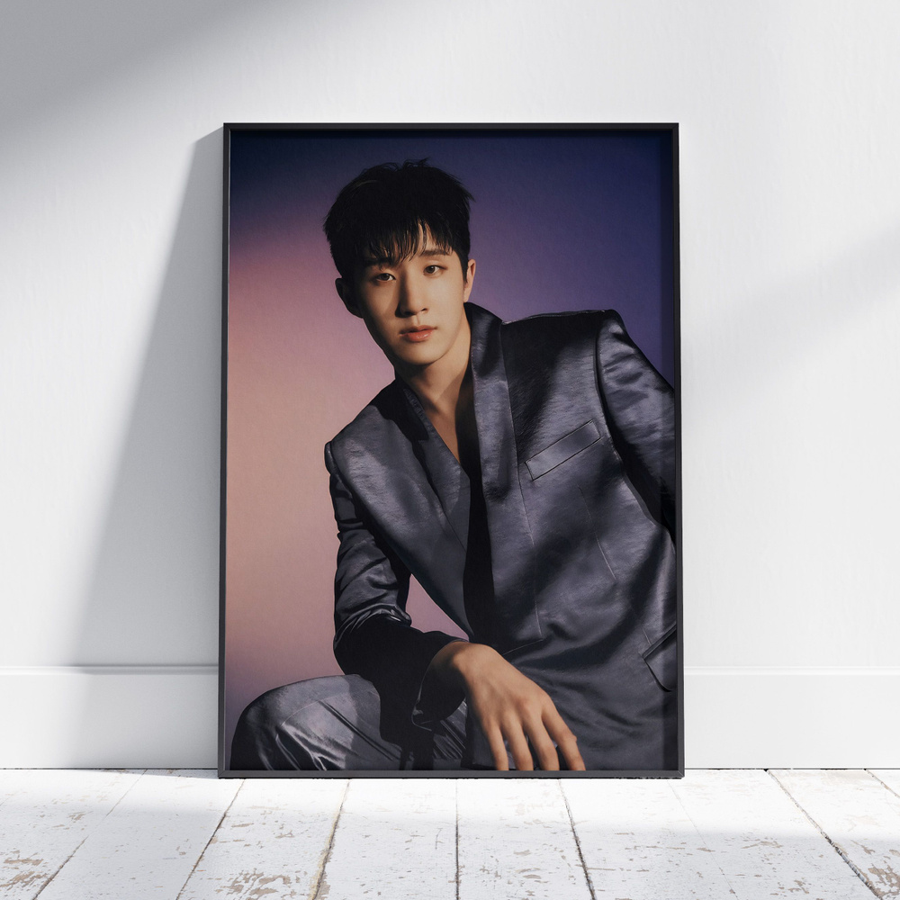 Плакат на стену для интерьера K-POP (ASTRO - ДжинДжин - Jinjin 1) - Постер по КПОП музыке формата А3 #1
