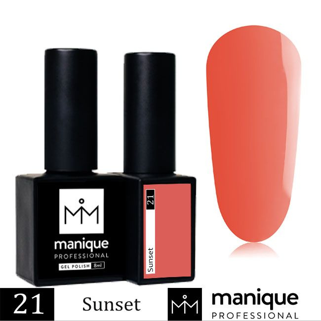 MANIQUE/ Гель лак для ногтей Terre Sunset 21 оранжевый 8 мл #1