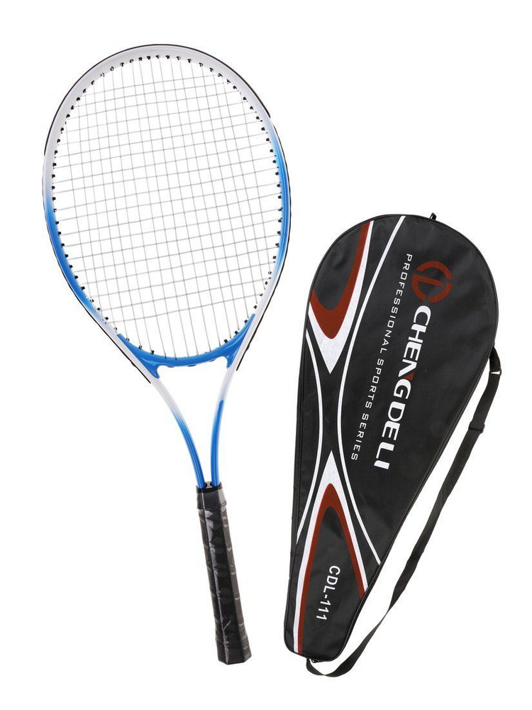 Ракетка для большого тенниса X-Match 65*27.5 см. 1 шт., чехол, синяя  #1