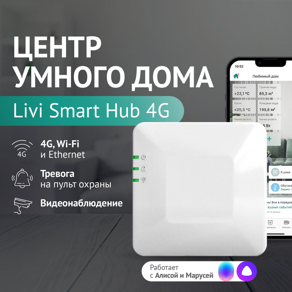 Хаб Livi Smart Hub 4G - купить с доставкой по выгодным ценам в  интернет-магазине OZON (265056629)