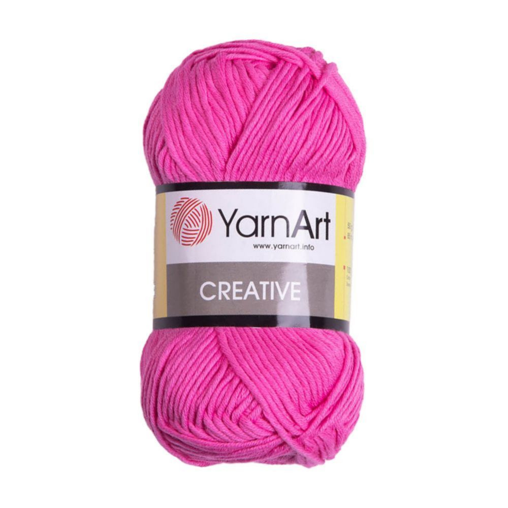 Пряжа для вязания YarnArt Creative 231 ярко-розовый 50 гр/85 м 100% хлопок  #1