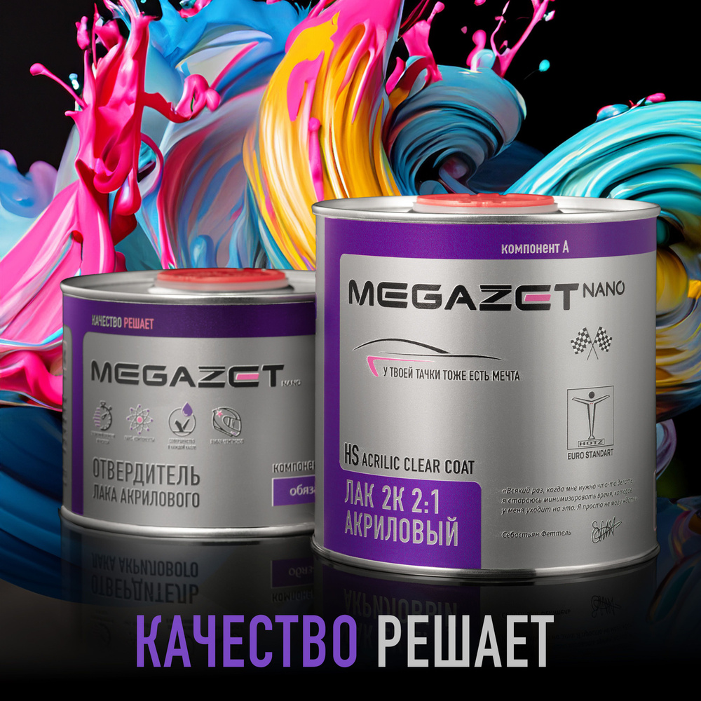 Лак автомобильный MEGAZET Paint Project по низкой цене с доставкой в  интернет-магазине OZON (1422369615)