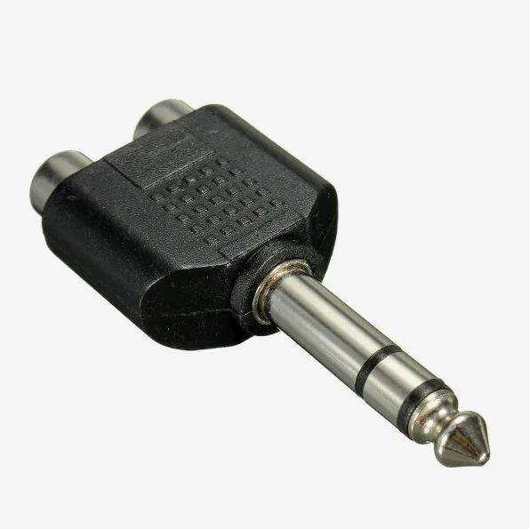 Переходник JETT (Джек 6,3 мм. - Гнездо 2 RCA) 1шт 303-337 - купить с ...