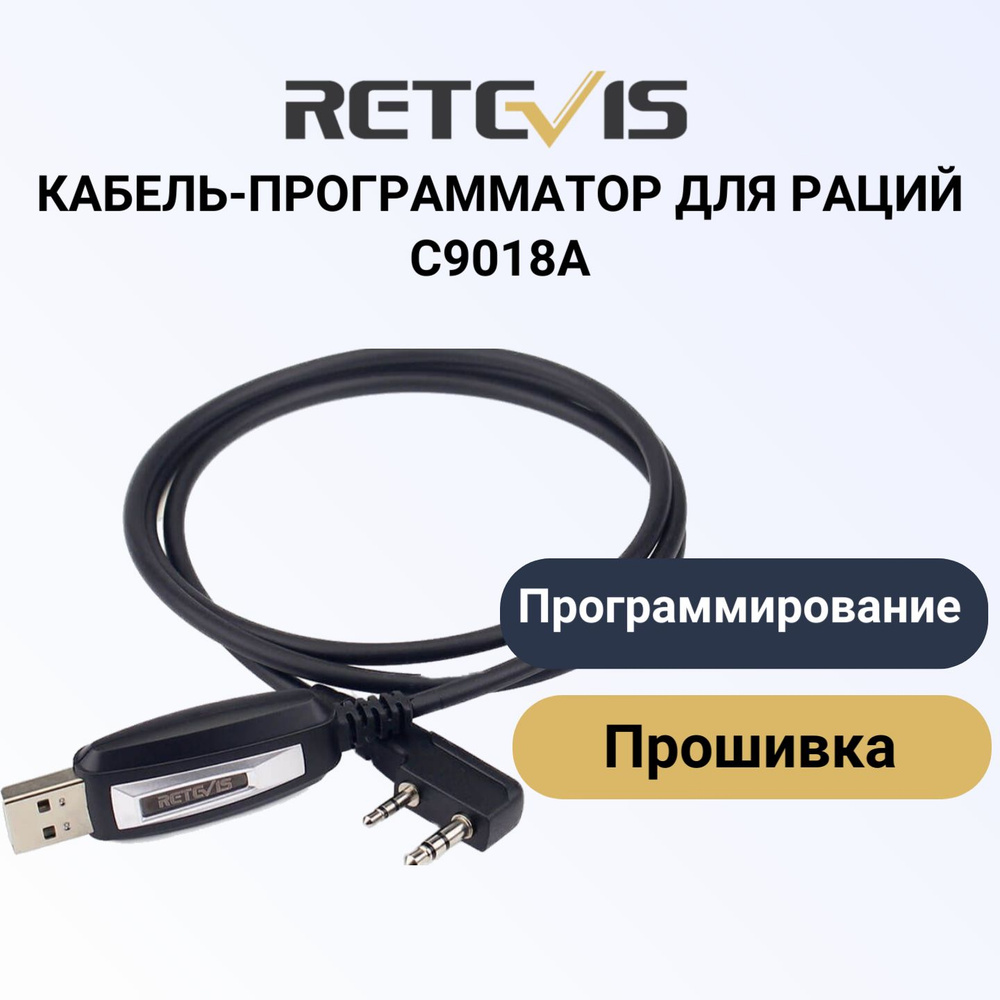 USB кабель и CD диск для программирования радиостанций Baofeng, Kenwood