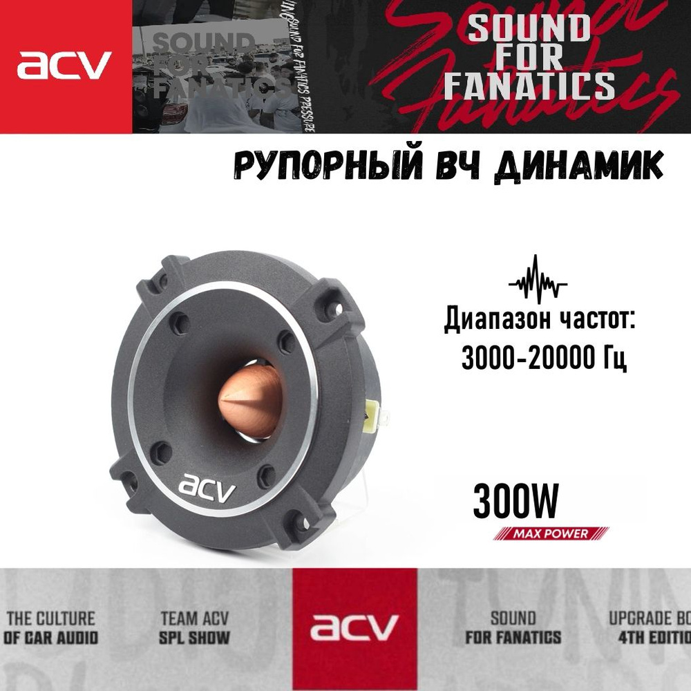 ВЧ динамик ACV ST-38.2 PRO SPL SHOW / Рупорный ВЧ динамик 10 см. (4 ...