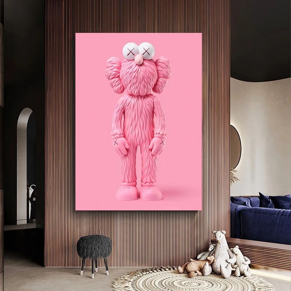 Kaws картина, интерьерная картина на холсте, 30х40 #1