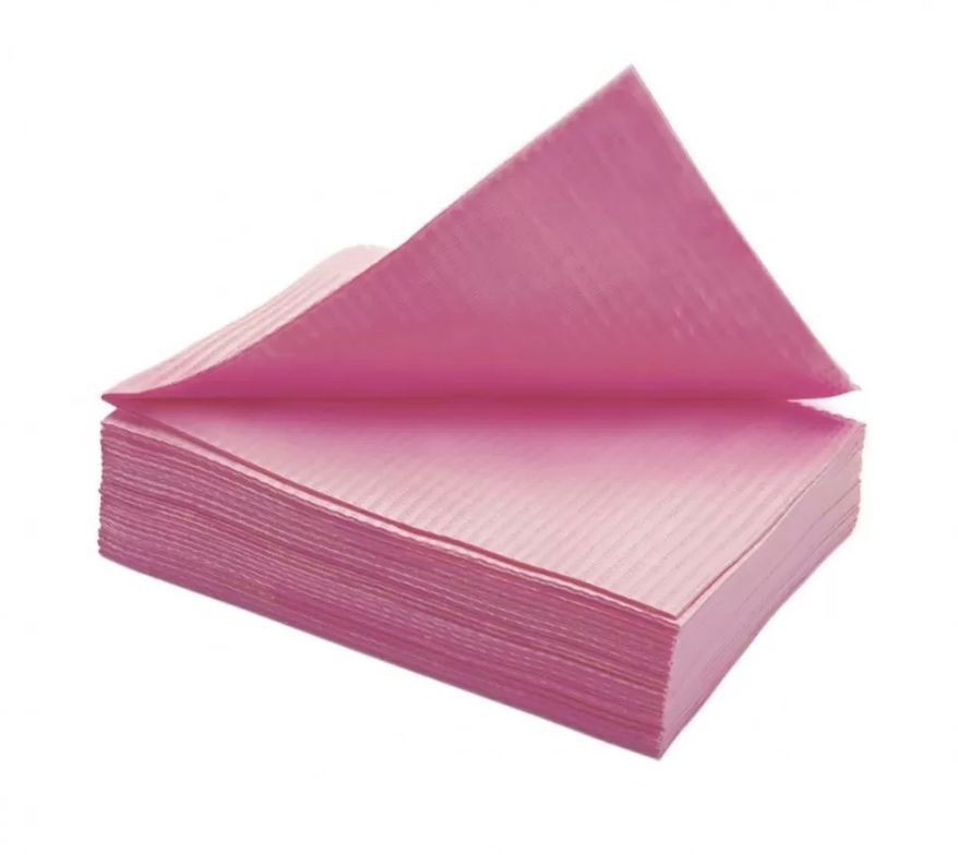 Салфетки ламинированные 500 шт ( 33 х 45 см 2-слойные ) розовые ...