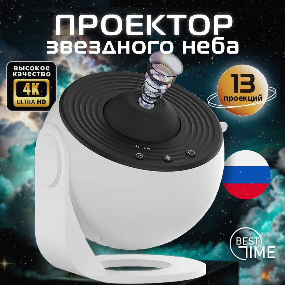 Светильник-проекторBest TimeProektor__cosmo_BT_112х108х109_От сети 220В_От  порта USB_От порта USB и автомобильной сети - купить по выгодной цене в  интернет-магазине OZON с доставкой (1224287391)