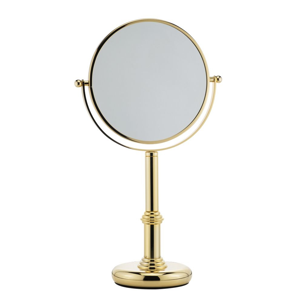 Зеркало косметическое настольное 35х12 см. золото #1