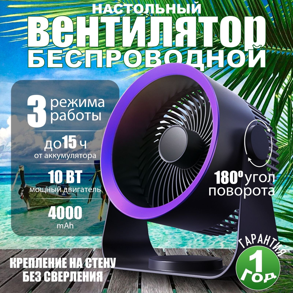 Riclend Вентилятор настольный купить по низкой цене с доставкой в ...