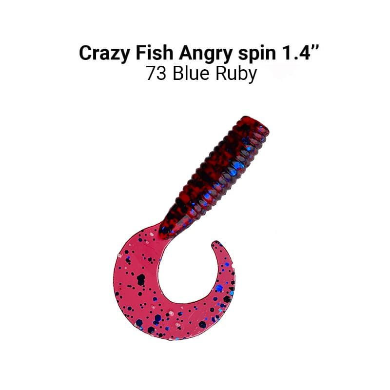 Силиконовые приманки Crazy Fish Angry spin 1.4" 78-35-73-6, кальмар, 10 шт. Приманка для рыбалки, 35 #1