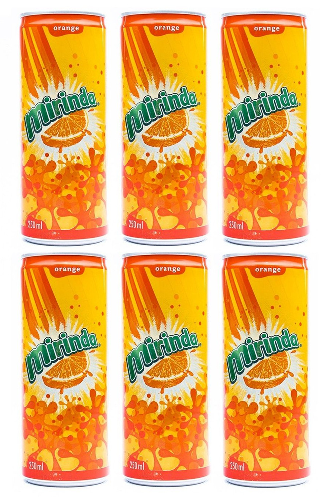 Газированный напиток Mirinda (Афганистан) со вкусом апельсина, 6 шт x 250 мл  #1