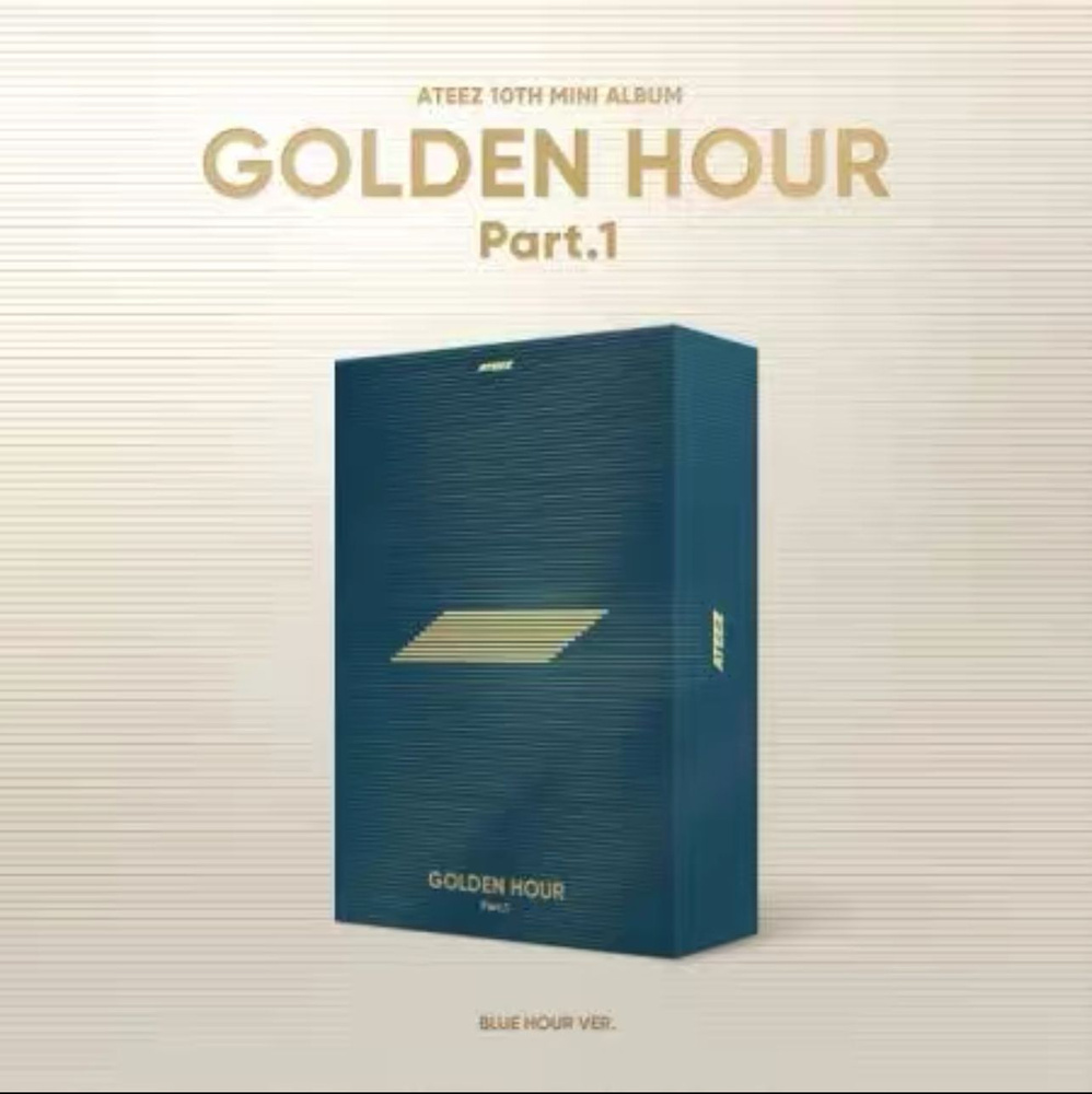 Альбомы-ATEEZ 10th Mini Album - GOLDEN HOUR : Part.1 (BLUE HOUR VER.) CD #1