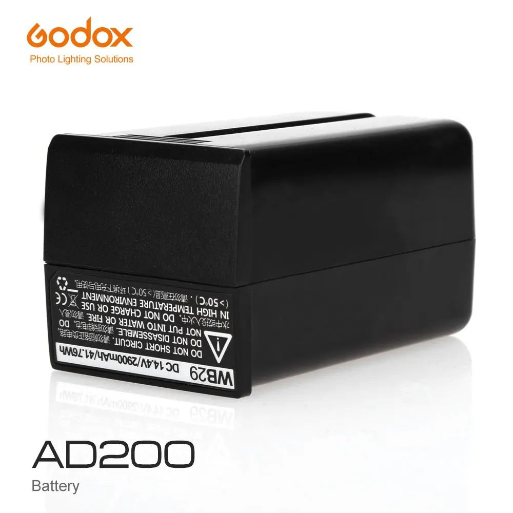 Godox WB29 14,4 В 2900 мАч литиевый аккумулятор для Godox Witstro AD200 AD200PRO AD200 PRO (батарея AD200) #1