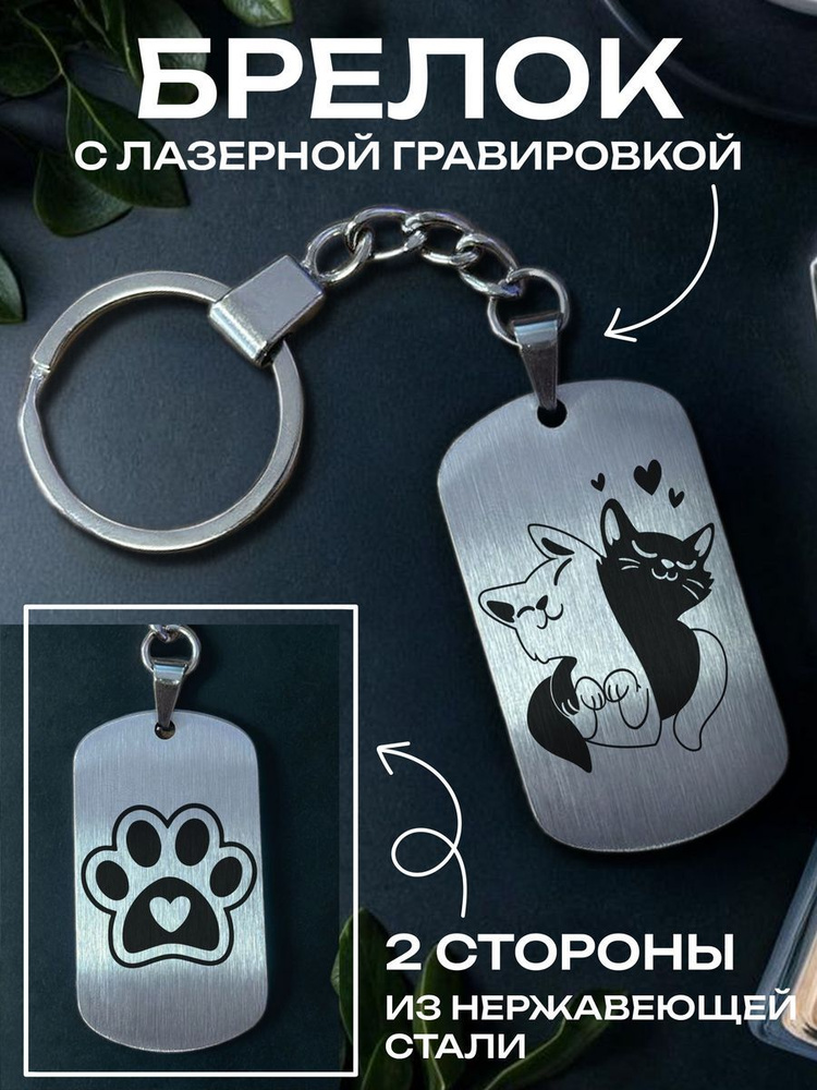 Брелок с рисунком Котов #1