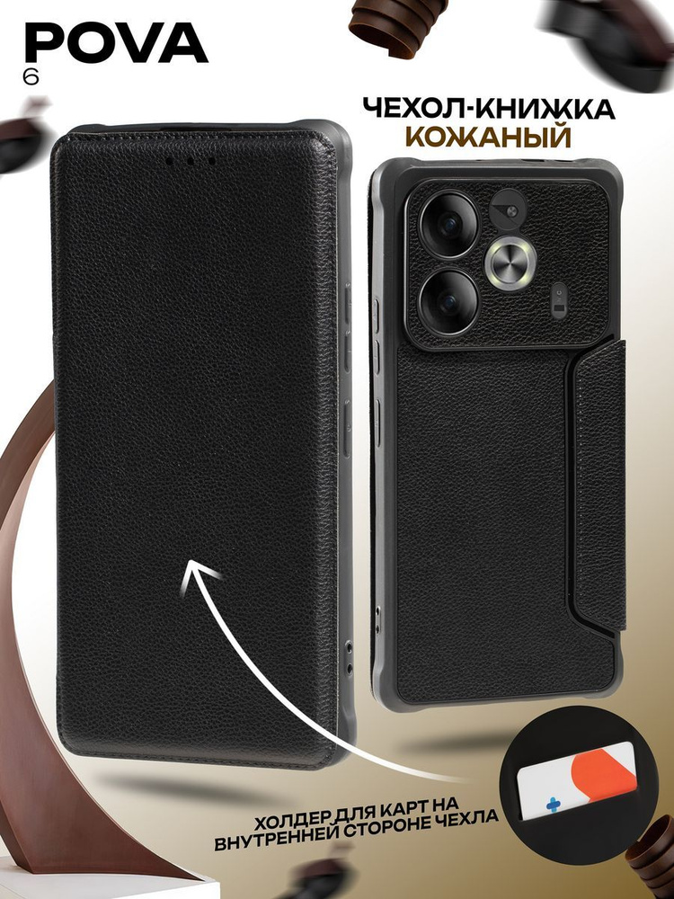 Чехол книжка на Tecno Pova 6 с защитой камеры - купить с доставкой по ...