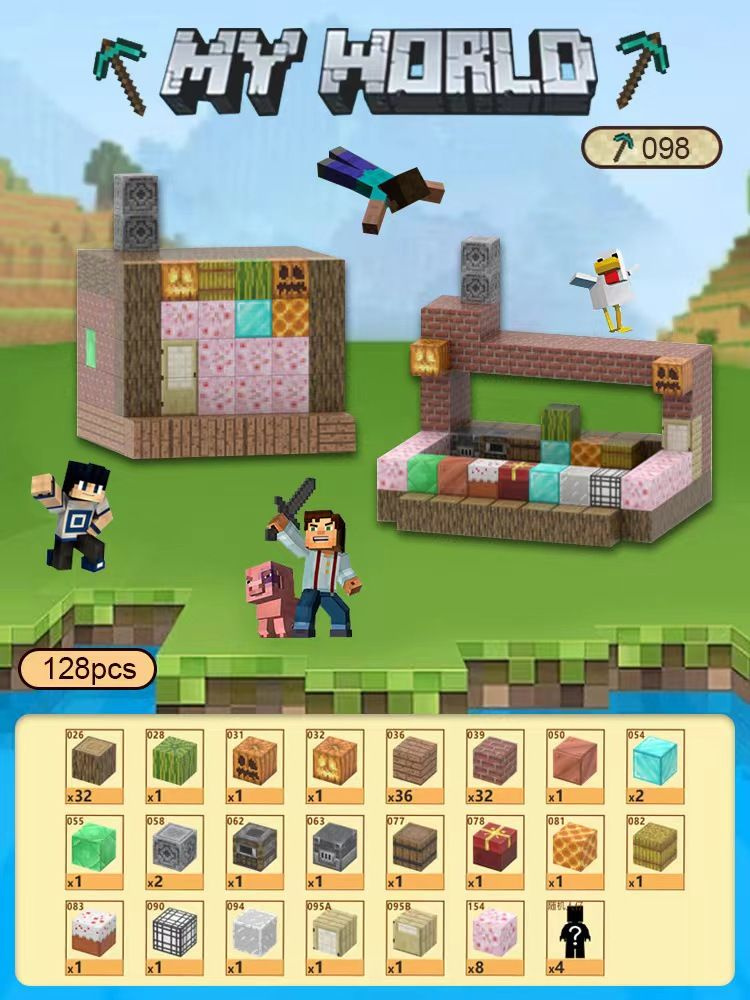 Магнитный Конструктор Майнкрафт набор детали фигурок Игрушка Minecraft ...