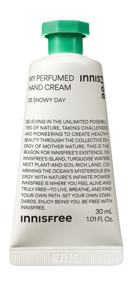 Парфюмированный крем для рук с мускусным ароматом / Innisfree My Perfumed Hand Cream 05 Snowy Day  #1