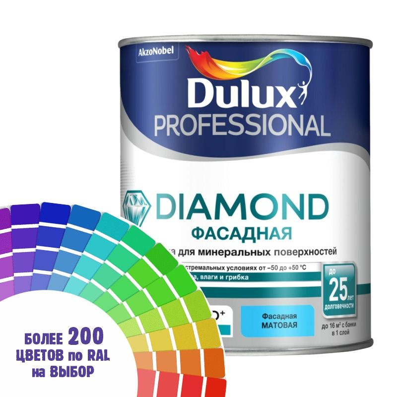 Краска для минеральных и деревянных фасадов Dulux Diamond цвет коричнево - красный Ral 3011 0.9 л  #1