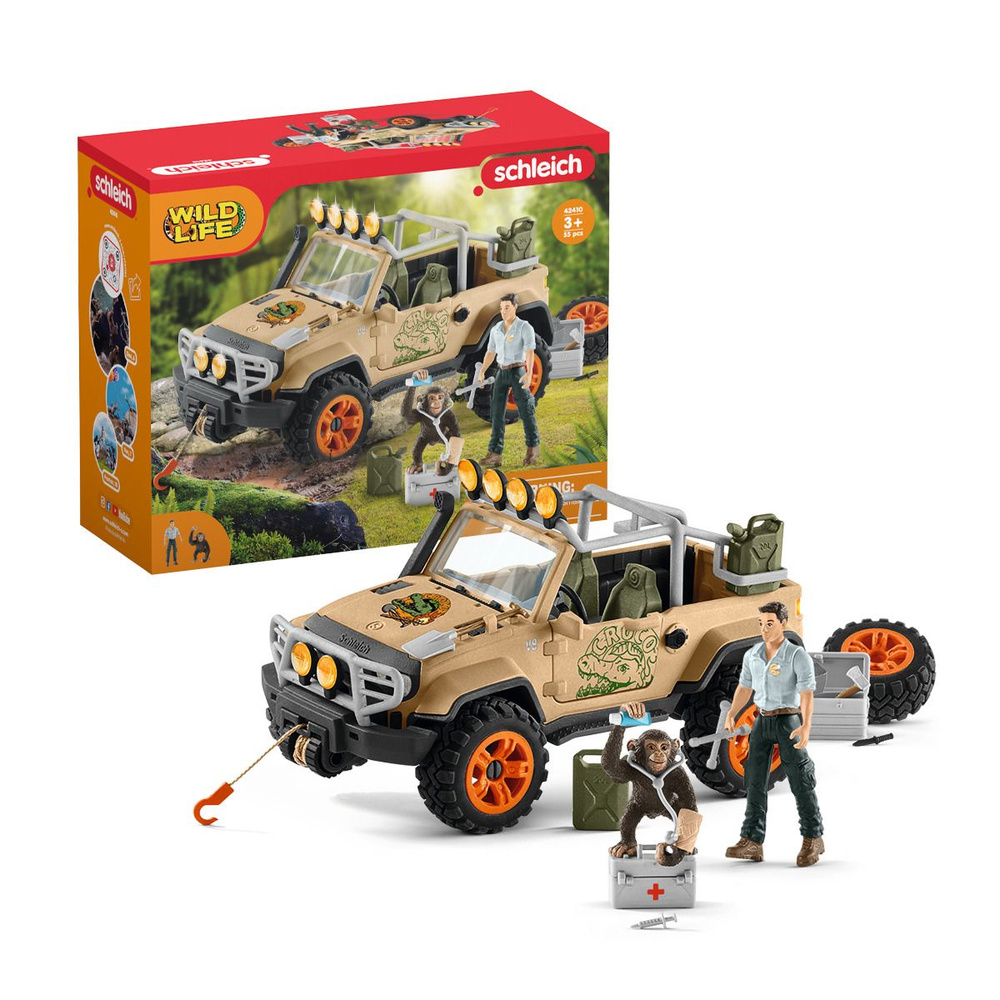 Набор Schleich Внедорожник с лебедкой 42410 #1