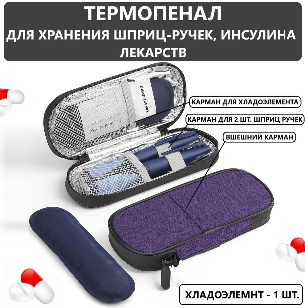 Термоконтейнер медицинский, TOP MARKT / Термопенал для шприц-ручек и ...