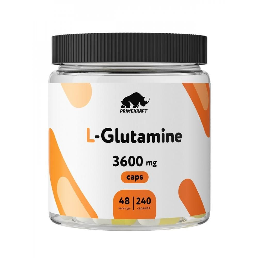 Глютамин PRIME KRAFT L-GLUTAMINE 240 капсул #1