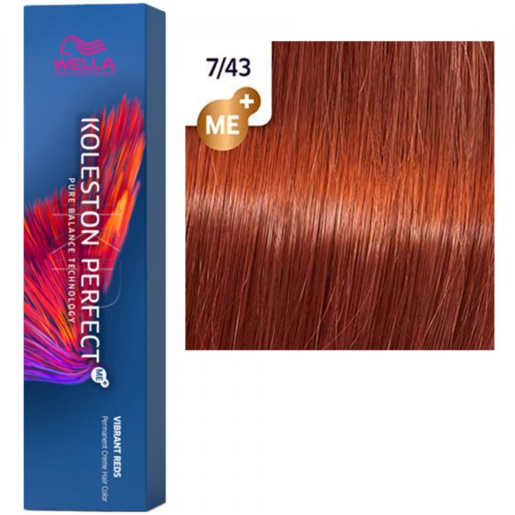 Wella professional Koleston Perfect крем-краска 7/43 блонд красный золотистый - 60 мл  #1