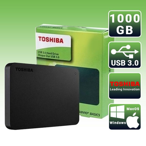 Toshiba 1 ТБ Внешний жесткий диск (HDTB410YK3AAH), черный - купить с ...