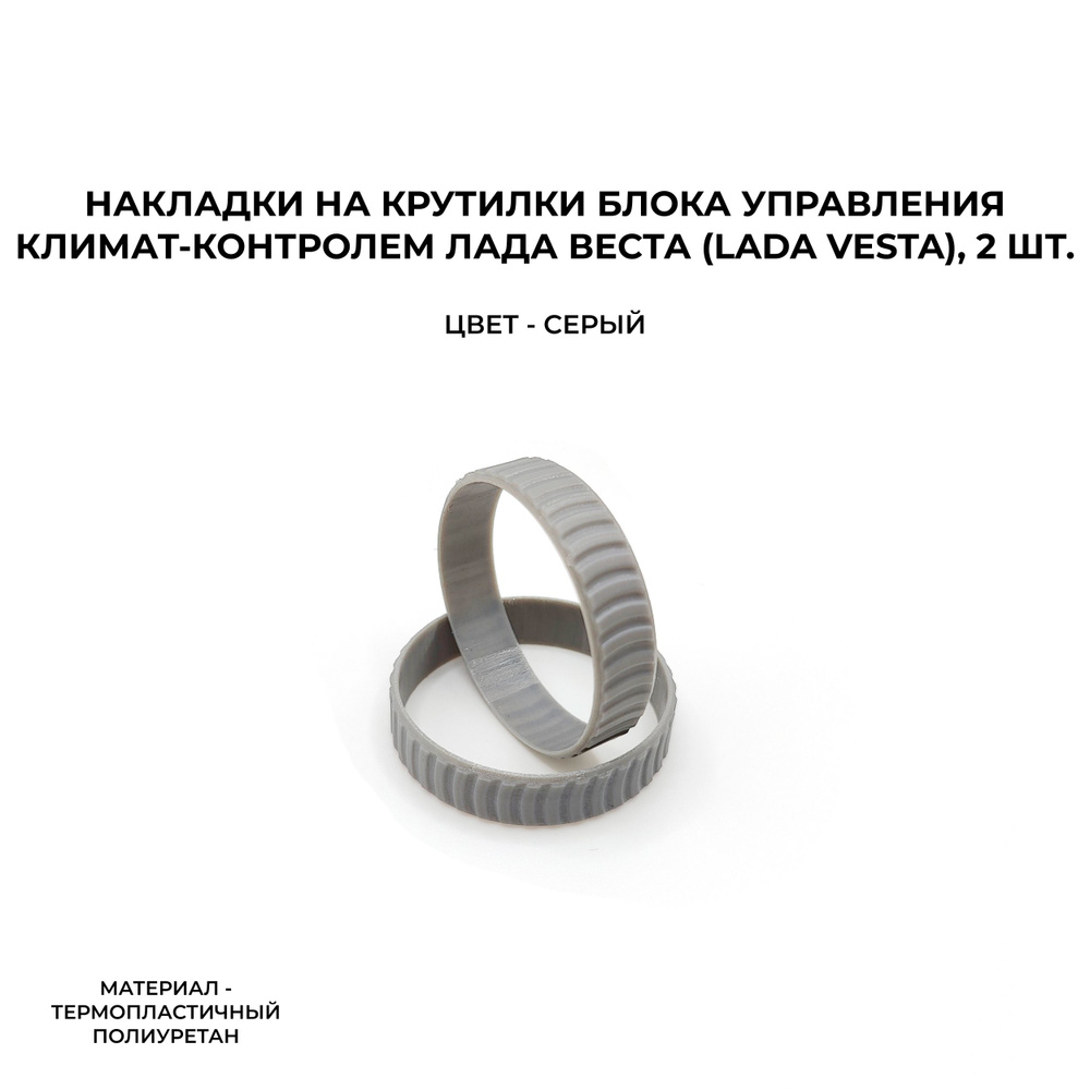 Накладки на крутилки блока управления климат-контролем Лада Веста (Lada Vesta), 2 шт.  #1